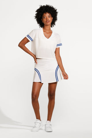 Backspin Cropped Tee In White - EleVen by Venus Williams