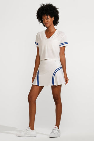 Backspin Cropped Tee In White - EleVen by Venus Williams
