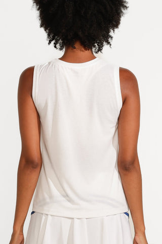 Backspin Muscle Tank In White - EleVen by Venus Williams