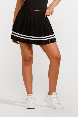 Baseline High Waist Tennis Skirt In Black - EleVen by Venus Williams