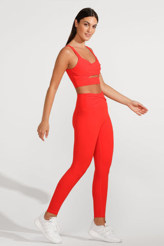 Champ High Waist Legging In Flame Red - EleVen by Venus Williams