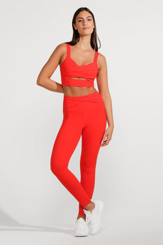 Champ High Waist Legging In Flame Red - EleVen by Venus Williams