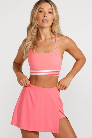 Championship High Waist Tennis Skirt In Pink Lemonade - EleVen by Venus Williams