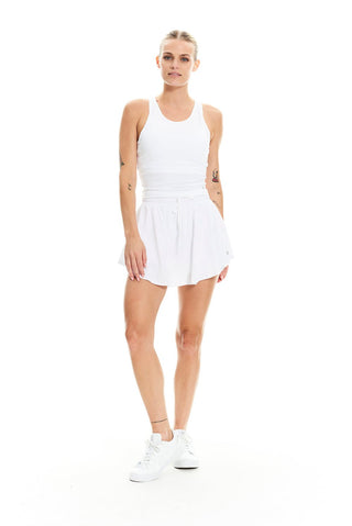 Cindy High Waist Tennis Skirt In White - EleVen by Venus Williams