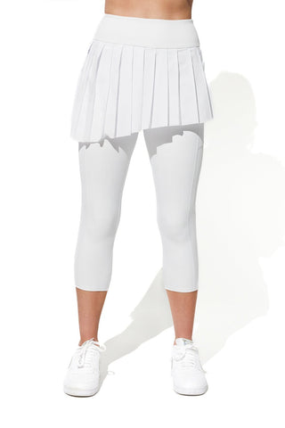Kudos High-Rise Outskirt Capri In White - EleVen by Venus Williams