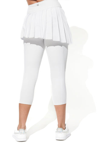 Kudos High-Rise Outskirt Capri In White - EleVen by Venus Williams
