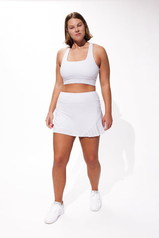 Power Tennis Skirt In White - EleVen by Venus Williams
