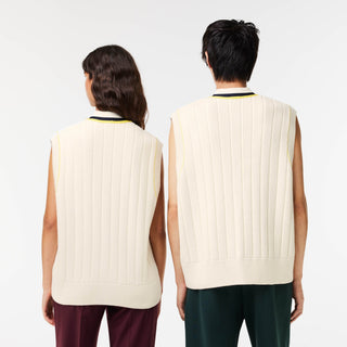 PRE-ORDER - EleVen x Lacoste Knitted Sleeveless Cardigan Sweater - EleVen by Venus Williams