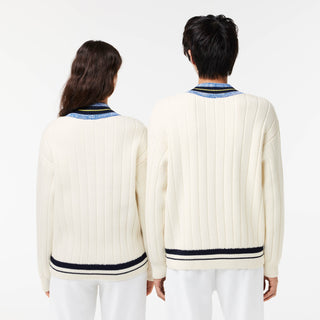 PRE-ORDER - EleVen x Lacoste Knitted Vneck Sweater - EleVen by Venus Williams
