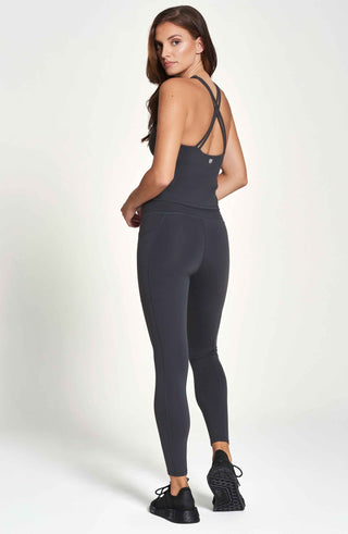 Vinyasa Tummy Support Legging In Black - EleVen by Venus Williams